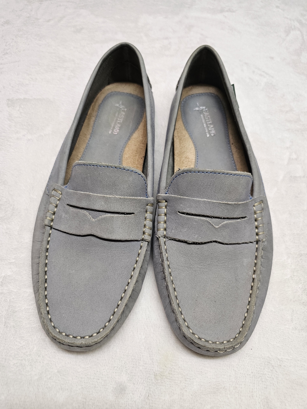 Eastland Patricia Suede Driving Mocs Loafers Grey Sz 11 (Runs Small - Fits 10)